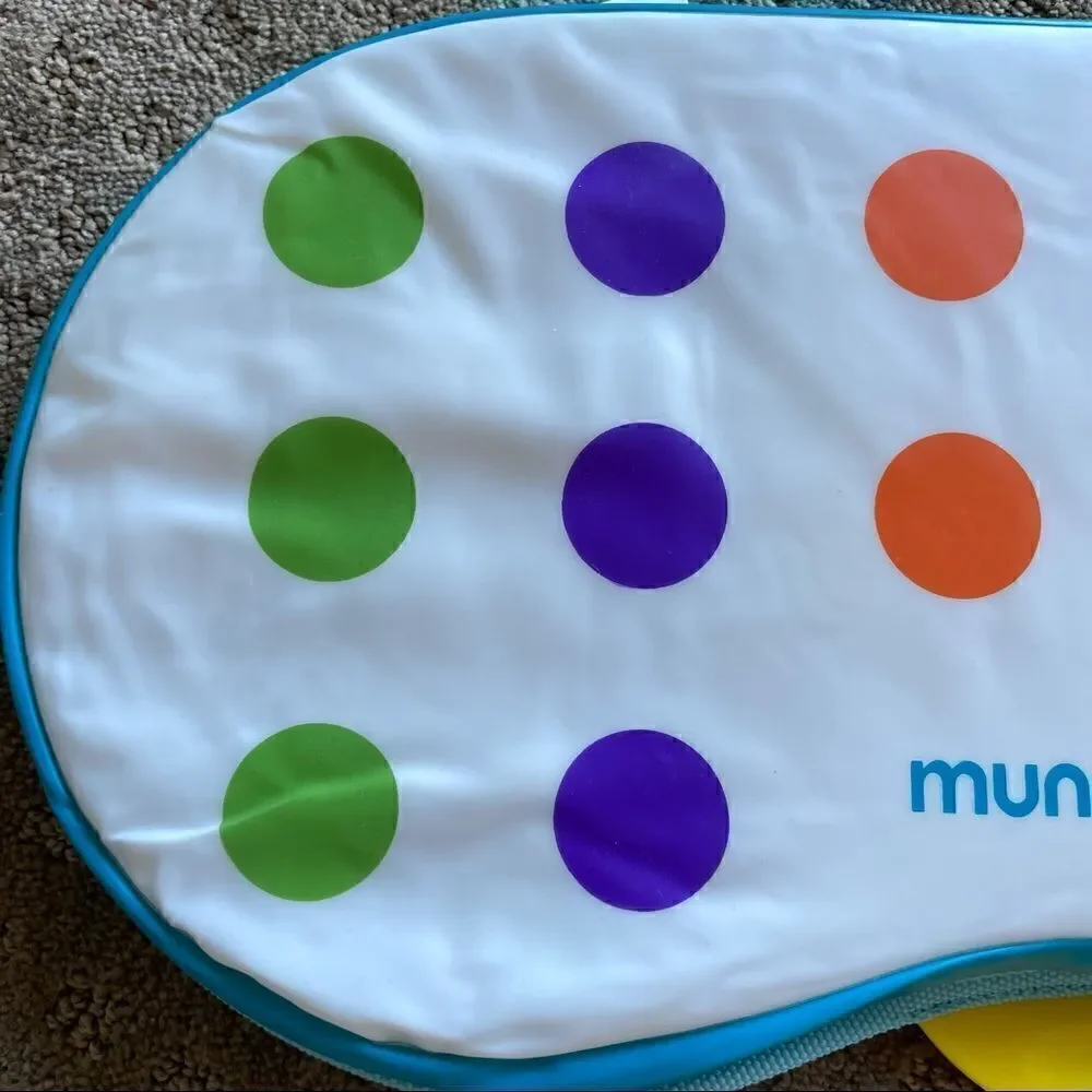 Munchkin Dandy Dots Multi-color Water Resistant Bathroom Kneeler Pad EUC